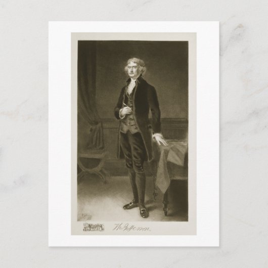 Carte Postale Thomas Jefferson, 3e président des États-Unis (Devant)