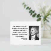 Carte Postale Thomas Jefferson Citation 6b (Debout devant)