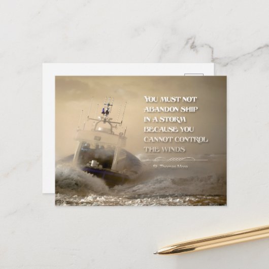Carte Postale Thomas More Citation Inspirationnelle "Vents de Co (Devant/Arrière en situation)