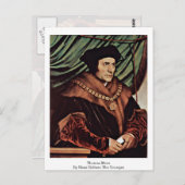 Carte Postale Thomas More Par Hans Holbein Le Jeune (Devant / Derrière)