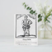 Carte Postale Thomas Nashe, d'une brochure, pub. en 1597 (Debout devant)