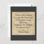 Carte Postale Thomas Paine (Devant / Derrière)