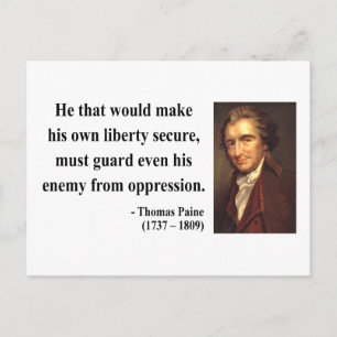 Carte Postale Thomas Paine Citation 3b
