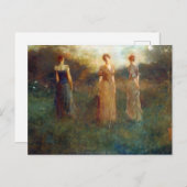 Carte Postale Thomas Wilmer Dewing Dans Le Jardin (Devant / Derrière)