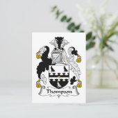 Carte Postale Thompson Family Crest (Debout devant)