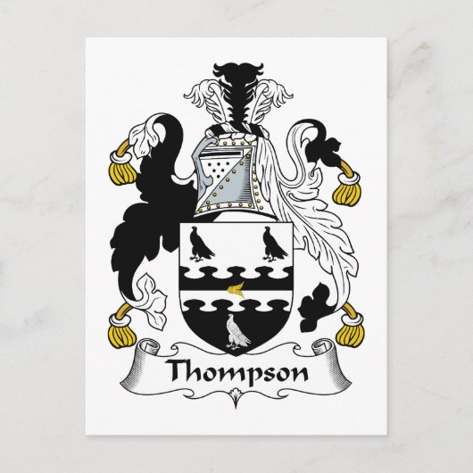 Carte Postale Thompson Family Crest (Devant)