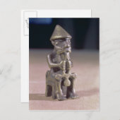 Carte Postale Thor avec un marteau, statuette trouvée en Islande (Devant / Derrière)