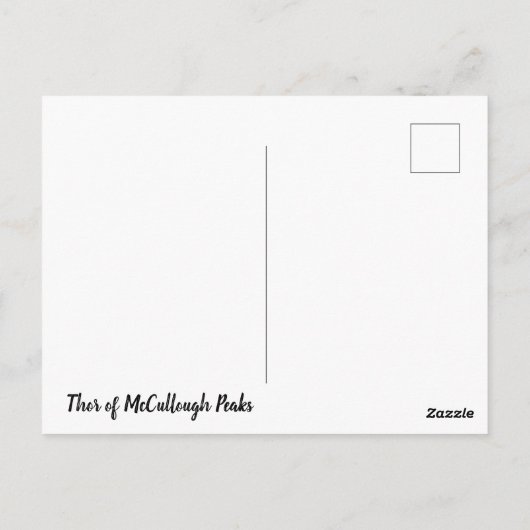 Carte Postale Thor McCullough Peaks (Dos)