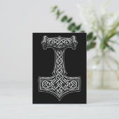 Carte Postale Thor’s Hammer Wall Art – Norse Knotwork Statement (Debout devant)