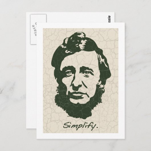 Carte Postale Thoreau - Simplifier (Devant / Derrière)