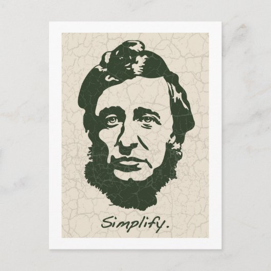 Carte Postale Thoreau - Simplifier (Devant)