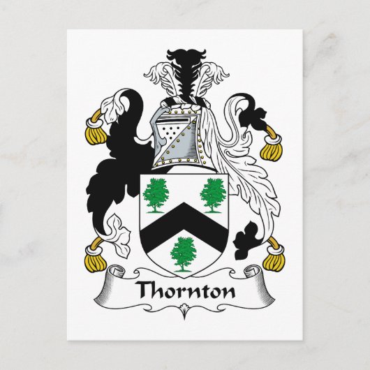 Carte Postale Thornton Family Crest (Devant)