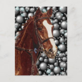 Carte Postale Thoroughbred & Bubbles Art (Devant)