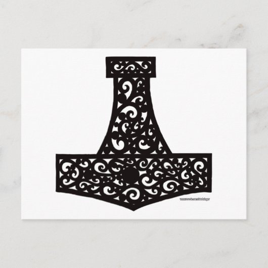 Carte Postale Thors Hammer en noir (Devant)