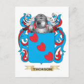 Carte Postale Thorson Family Crest (Armoiries) (Devant)