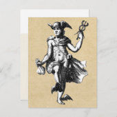 Carte Postale Thoth Hermes Alchimiste médiéval (Devant / Derrière)