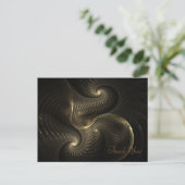 Carte Postale Thread d'or Spiral Fractal Art (Debout devant)