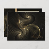 Carte Postale Thread d'or Spiral Fractal Art (Devant / Derrière)