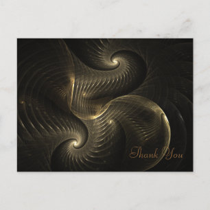 Carte Postale Thread d'or Spiral Fractal Art