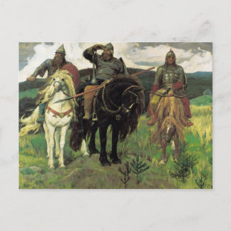 Carte Postale Three Bogatyrs (1898) par Viktor Vasnetsov Print