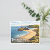 Carte Postale Three Cliffs Bay Parkmill Royaume-Uni (Debout devant)