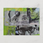 Carte Postale Three Pairs of Eyes Looking Mixed Media Collage (Devant)