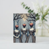 Carte Postale Three Women With Apple Heads in Forest (Debout devant)