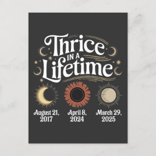 Carte Postale Thrice in a Lifetime 2025 Solar Eclipse Astronomy