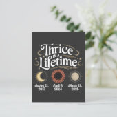 Carte Postale Thrice in a Lifetime 2025 Solar Eclipse Astronomy (Debout devant)