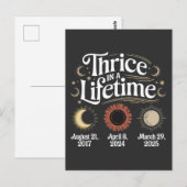 Carte Postale Thrice in a Lifetime 2025 Solar Eclipse Astronomy (Devant / Derrière)