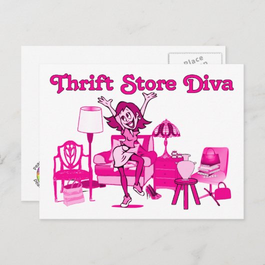 Carte Postale Thrift Store Diva (Devant / Derrière)