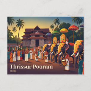 Carte Postale Thrissur Pooram Inde