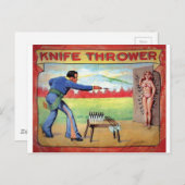 Carte Postale Thrower de couteau (Devant / Derrière)
