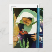 Carte Postale "Thumbelina" Fairy Art par NC Wyeth (Devant / Derrière)