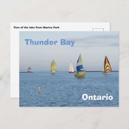 Carte Postale Thunder Bay - bateaux (Devant / Derrière)