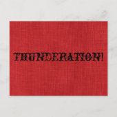 Carte Postale THUNDERATION ! police ancienne sur Red Linen Photo (Devant)