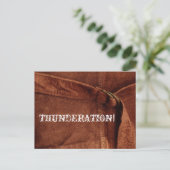 Carte Postale THUNDERATION ! texte blanc d'antan sur Suede Photo (Debout devant)