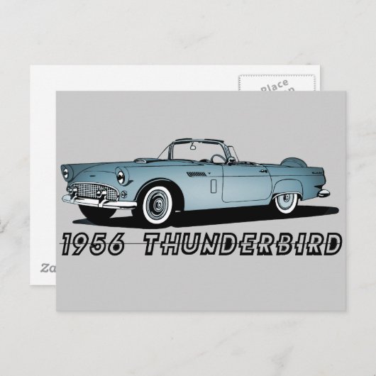 Carte Postale Thunderbird 1956 (Devant / Derrière)