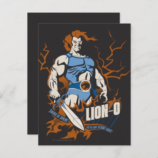 Carte Postale ThunderCats | Lion-O Graphique électrique (Devant / Derrière)