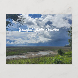 Carte Postale Thunderstorm Beaufort South Carolina au-dessus du