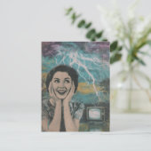 Carte Postale Thunderstorm Retro Woman (Debout devant)