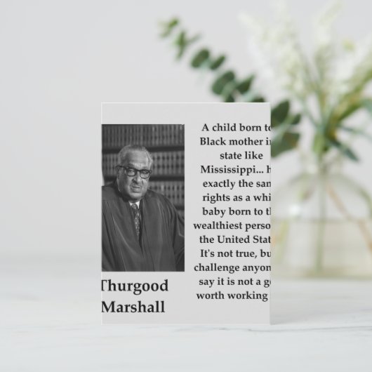 Carte Postale Thurgood Marshall (Debout devant)