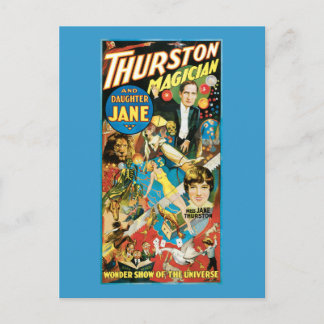 Carte Postale Thurston & Fille Jane Magicien Publicité