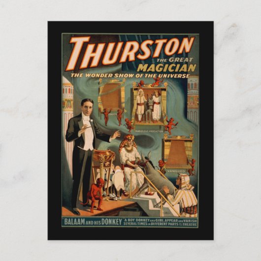 Carte Postale Thurston le grand magicien (Devant)