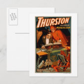 Carte Postale Thurston le grand magicien avec la magie du diable (Devant / Derrière)