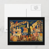 Carte Postale Thurston, maître magicien tout en casquette (Devant / Derrière)