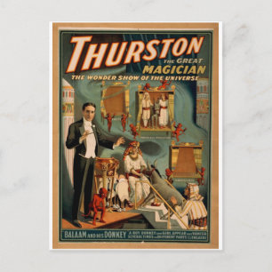 Carte Postale Thurston's, 'The Wonder Show of Universe' Vintage