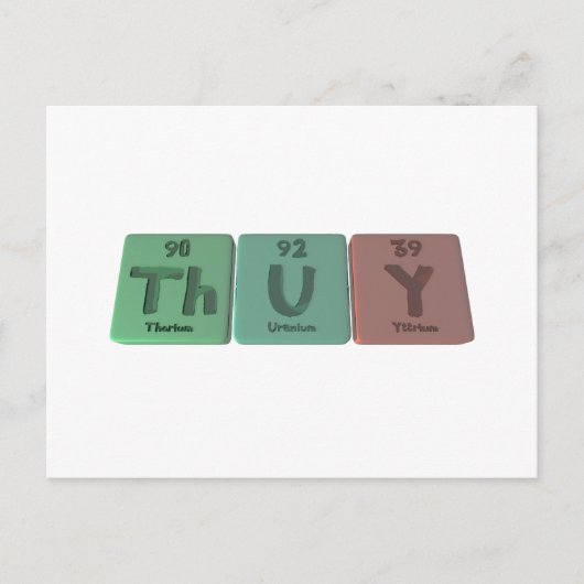 Carte Postale Thuy comme Thorium Uranium Yttrium (Devant)