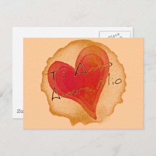 Carte Postale Ti Amo Amore Mio (Devant / Derrière)