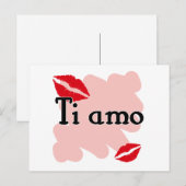 Carte Postale Ti amo - Italien Je vous aime (Devant / Derrière)